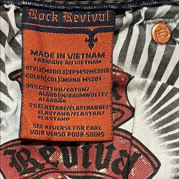 Rock Revival Muna Mid Rise Light Blue Skinny Jeans - Picture 7 of 12